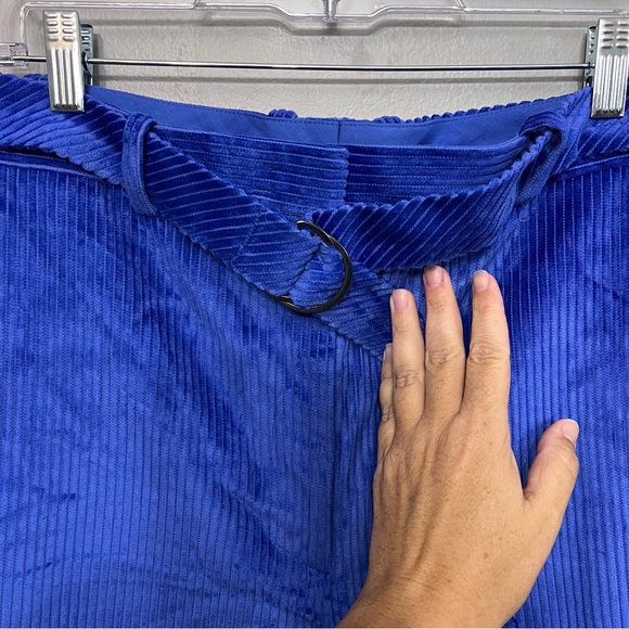 NWOT COS Royal Blue Women’s Corduroy Wide Leg Pants Size 10 - Picture 4 of 11